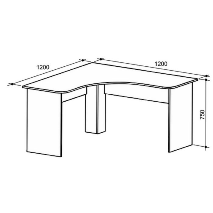 Стол письменный угловой Сити 1200