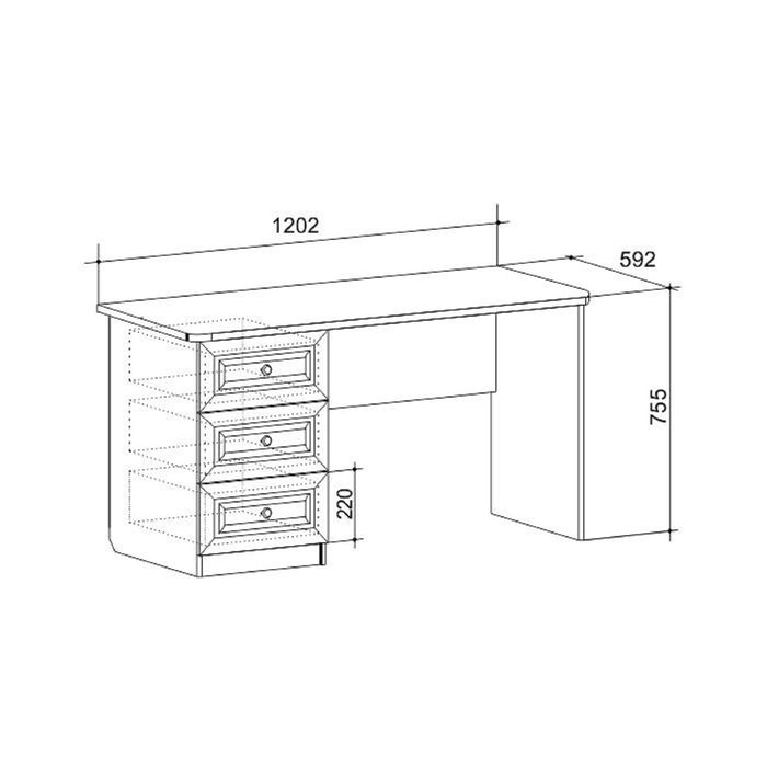 Стол письменный Алиса 1200