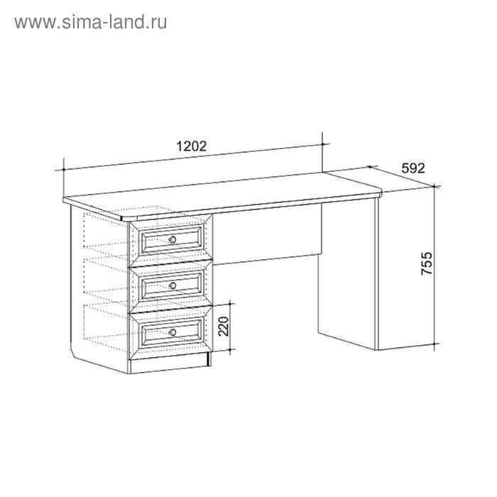 Алиса стол письменный 1200