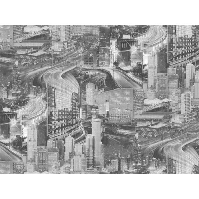 Обои виниловые горячего тиснения L487 (10) "Столица", серые, 1,06х10 м