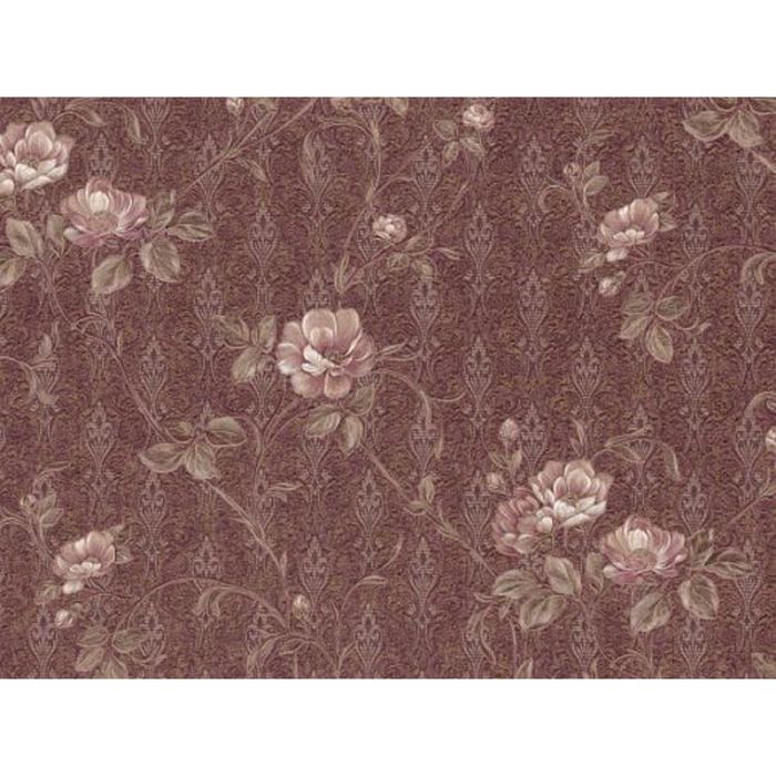 Обои виниловые горячего тиснения 8514 (13) "Чародейка", бордо, 1,06х10 м