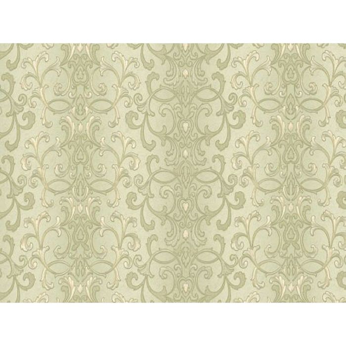 Обои виниловые горячего тиснения 8516 (04) "Шанталь", зелёные, 1,06х10 м