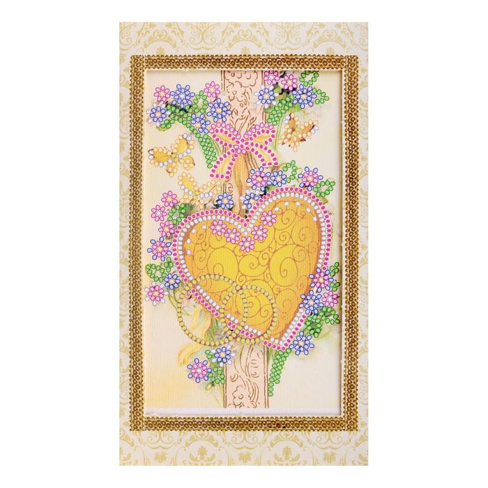 Набор для вышивки бисером "Открытка. С днем бракосочетания-4"