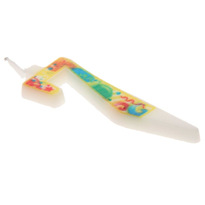 Свеча в торт цифра 7 "С Днем рождения"