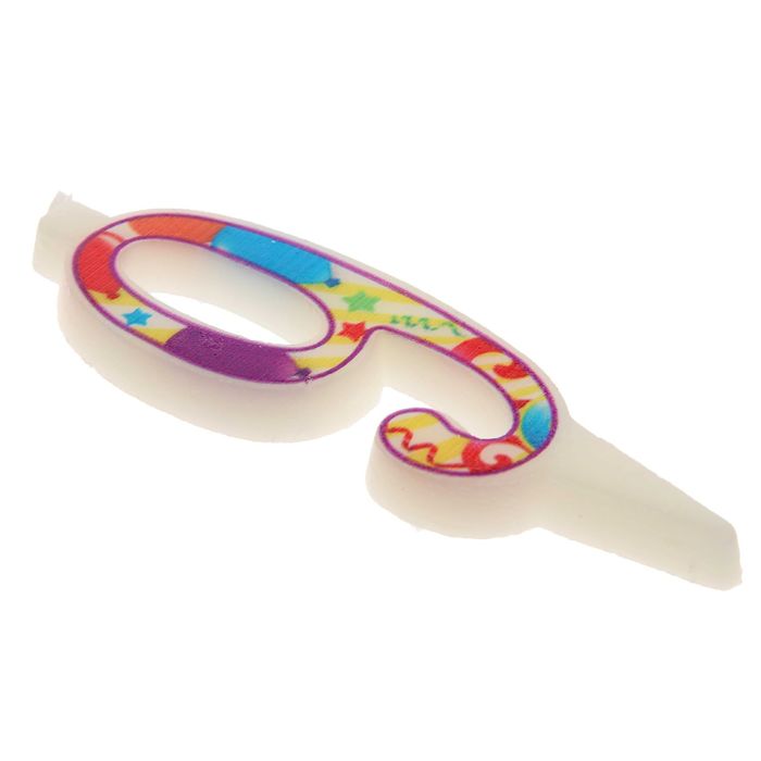 Свеча в торт цифра 9 "С Днем рождения"