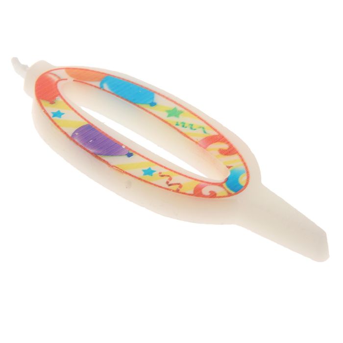 Свеча в торт цифра 0 "С Днем Рождения"