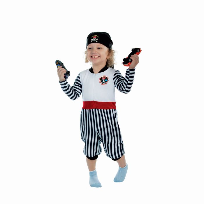 Карнавальный костюм "Пират", велюр, комбинезон, бандана, 1,5-3 года, рост 98 см