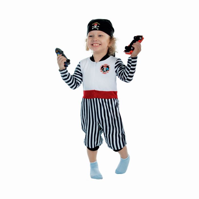 Карнавальный костюм "Пират", велюр, комбинезон, бандана, 1-2,5 года, рост 92 см