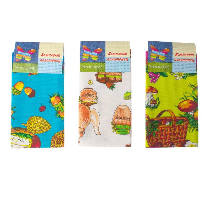 Набор кухонных полотенец, размер 45х60 см - 2 шт.