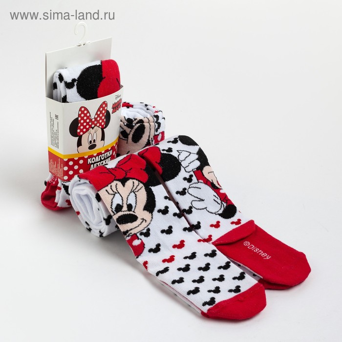 

Колготки детские "Кокетка", Минни Маус, Дисней, рост 104-110 см, 80% хл.,17% п/а, 3% эл.