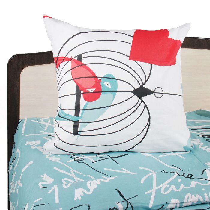 Постельное бельё АДЕЛЬ «Первая любовь» 1,5 сп, размер 145х210 см, 145х210 см, 70х70 см-1 шт., поплин 125 г/м²