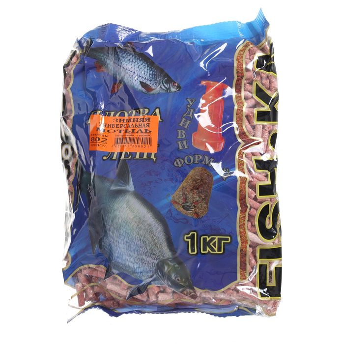 Прикормка Fish-ka зима Универсальная, мотыль сушёный гранулы, вес 1 кг