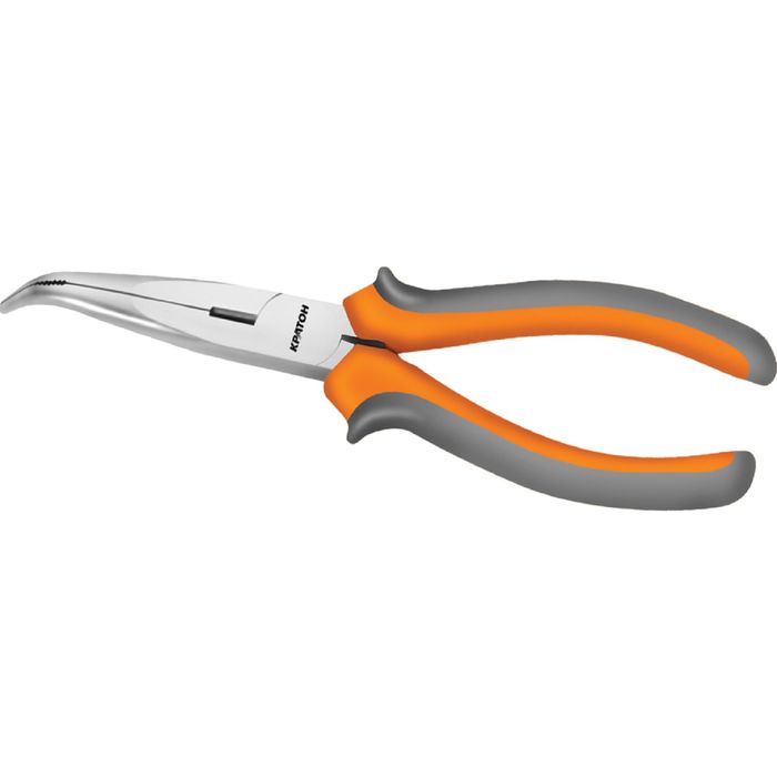 Тонкогубцы изогнутые "Кратон" Home master, Cr-V, 150 мм