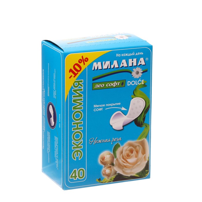 

Прокладки ежедневные Милана Dolce Део soft нежная роза 40 шт.