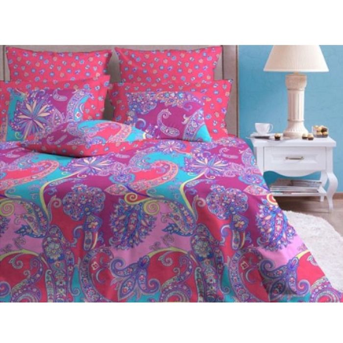 Постельное бельё «Анамур коралл/1» 2 сп., размер 214х220, 172х205, 70х70-2 шт., бязь 142 г/м²