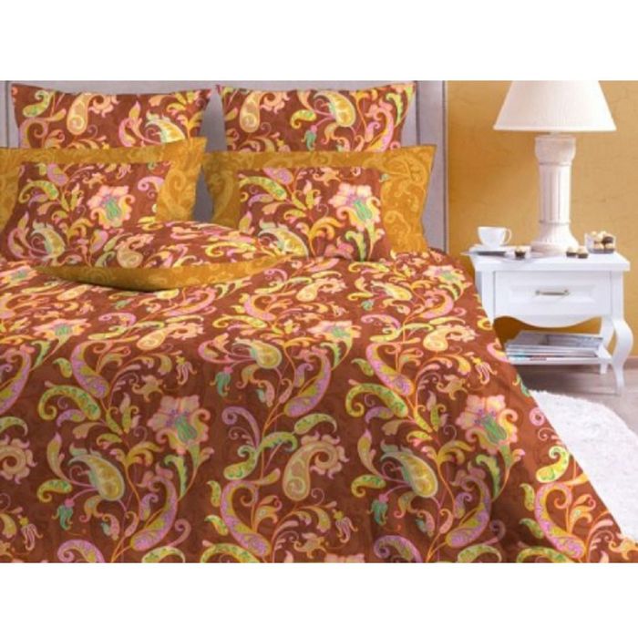 Постельное бельё «Кемер мокко/4» 1,5 сп., размер 156х220, 140х205, 70х70-2 шт., бязь 142 г/м²