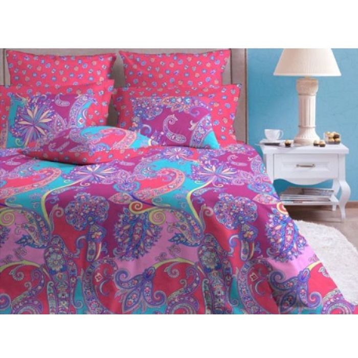 Постельное бельё «Анамур коралл/1» дуэт, размер 224х240, 148х212-2 шт., 70х70-2 шт., 50х70-2 шт., бязь 142 г/м²