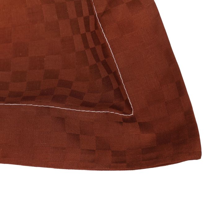 Наволочка АДЕЛЬ «Шашки 1-1», цвет шоколад,, размер 70х70 см-1 шт., страйп-сатин, 125 г/м²