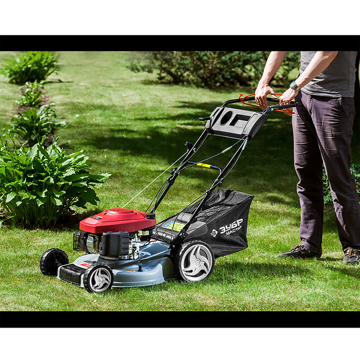 Газонокосилка "ЗУБР" ГКБ-510СТ, бенз., 2.6 кВт/3.54 л.с., ширина/высота 51 см/25-75 мм