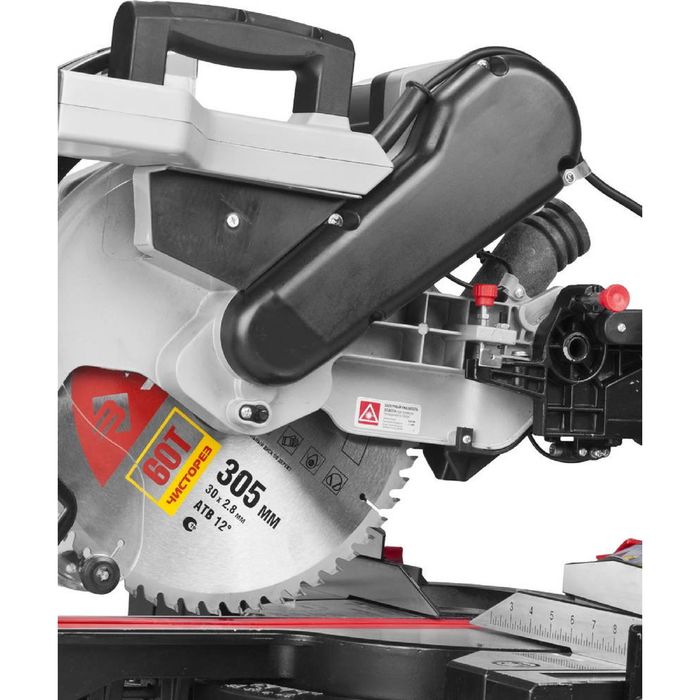 Пила торцовочная "ЗУБР" ЗПТ-305-1800 ПЛР, с протяжкой, 1800 Вт, 4200 об/мин, 305х30 мм