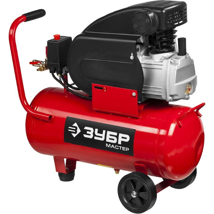 Компрессор "ЗУБР" ЗКПМ-220-24-1.5-H5, воздушный, поршневой, масл., 24л, 8Атм, 1500Вт, 220В