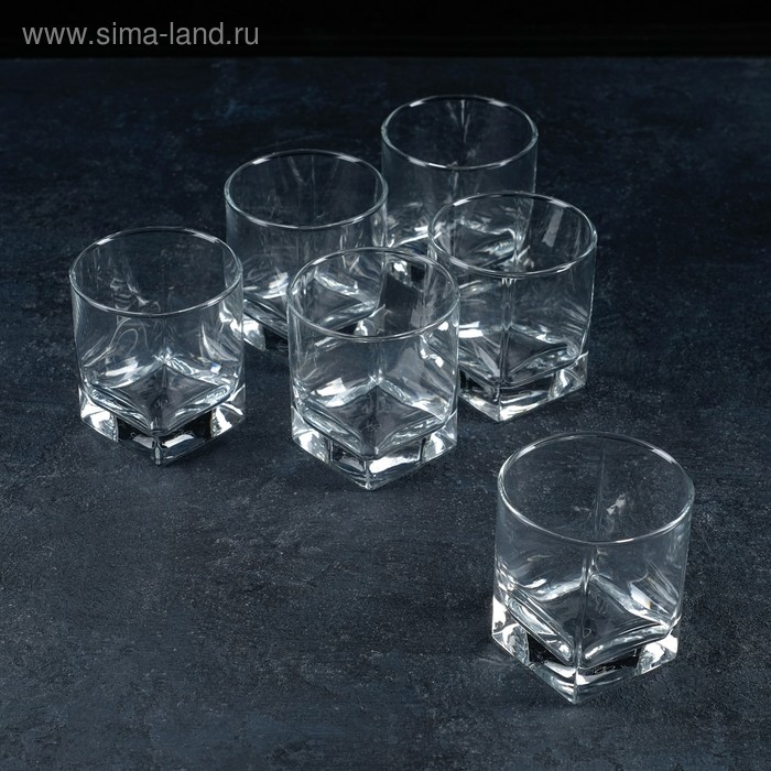 Набор стеклянных стаканов для виски Baltic, 310 мл, 6 шт набор стаканов для виски поло 310 мл 6 шт цвет напыления серебряный