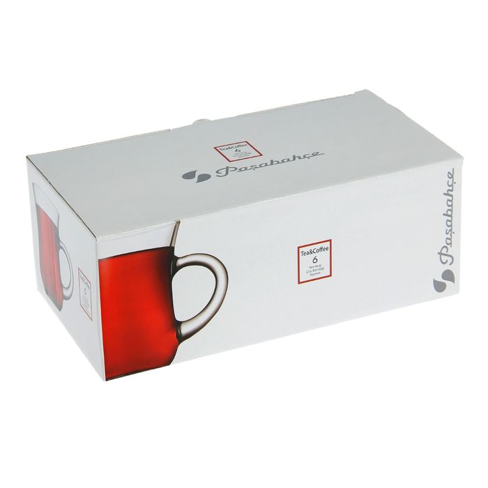 Набор стаканов для чая с ручкой 145 мл "Чай и Кофе", 6 шт