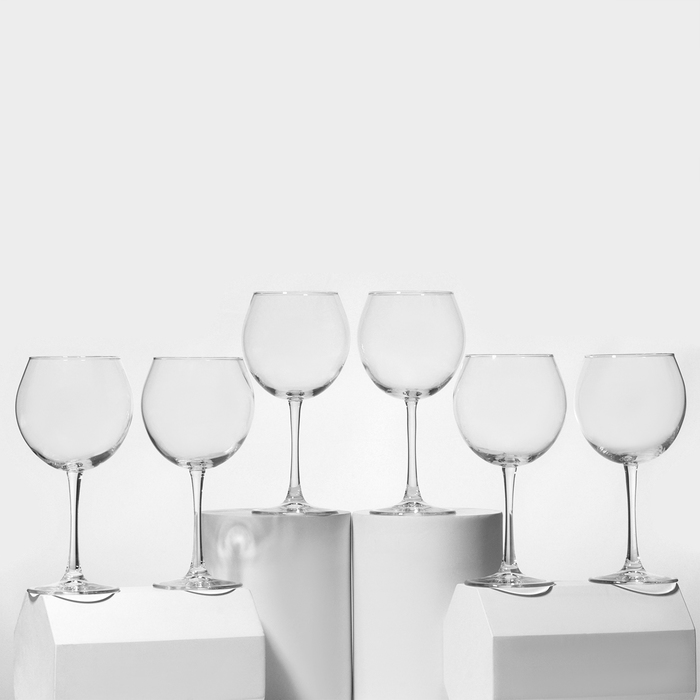 Набор стеклянных бокалов для вина Enoteca, 630 мл, 6 шт набор бокалов для коньяка enoteca 884 мл