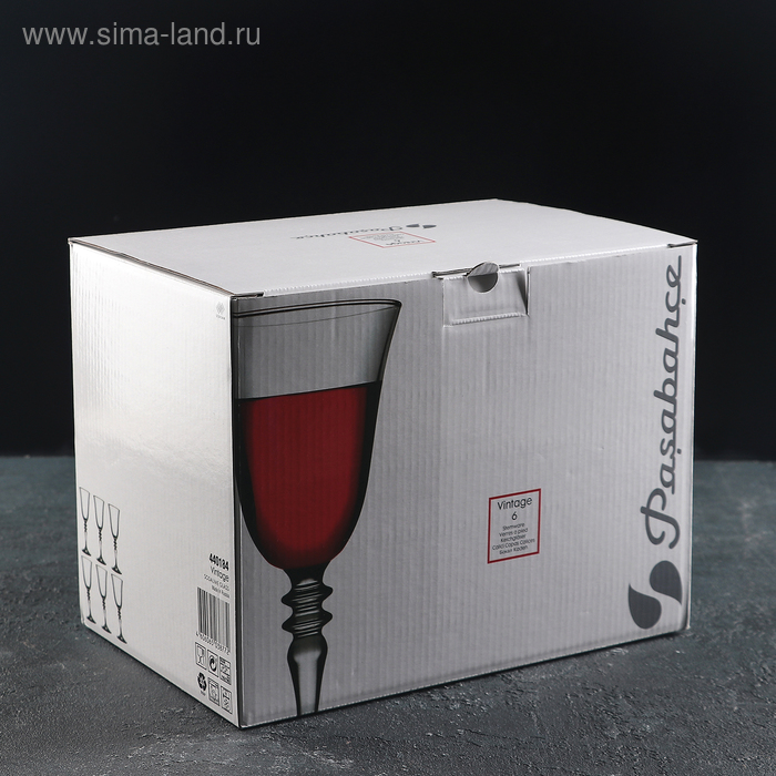 

Набор стеклянных бокалов для вина Vintage, 236 мл, 6 шт