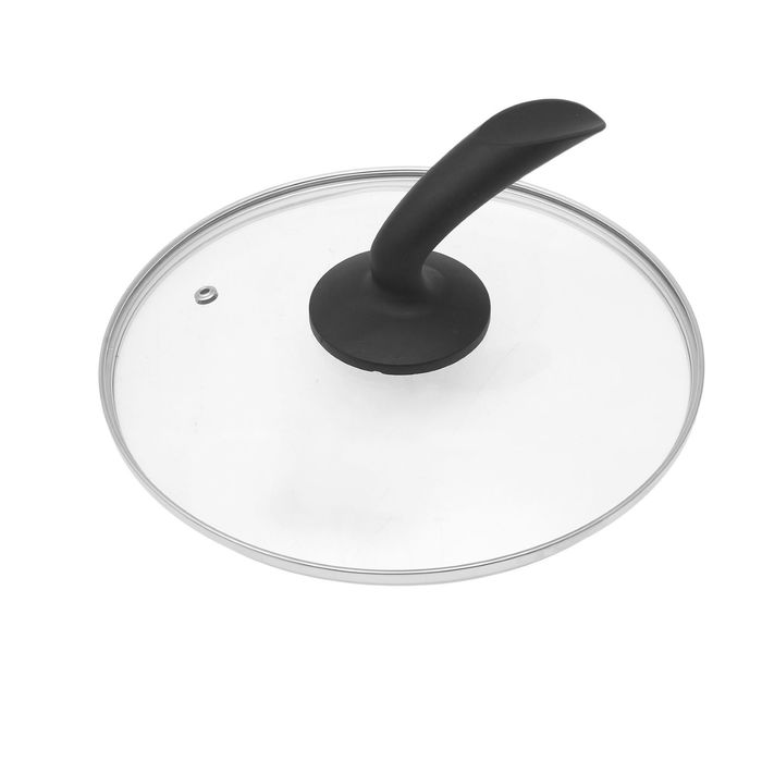 Крышка стеклянная d=24 см LUX , ручка МИКС