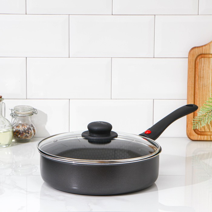 Сотейник 24 см Forever, съемная ручка, стеклянная крышка