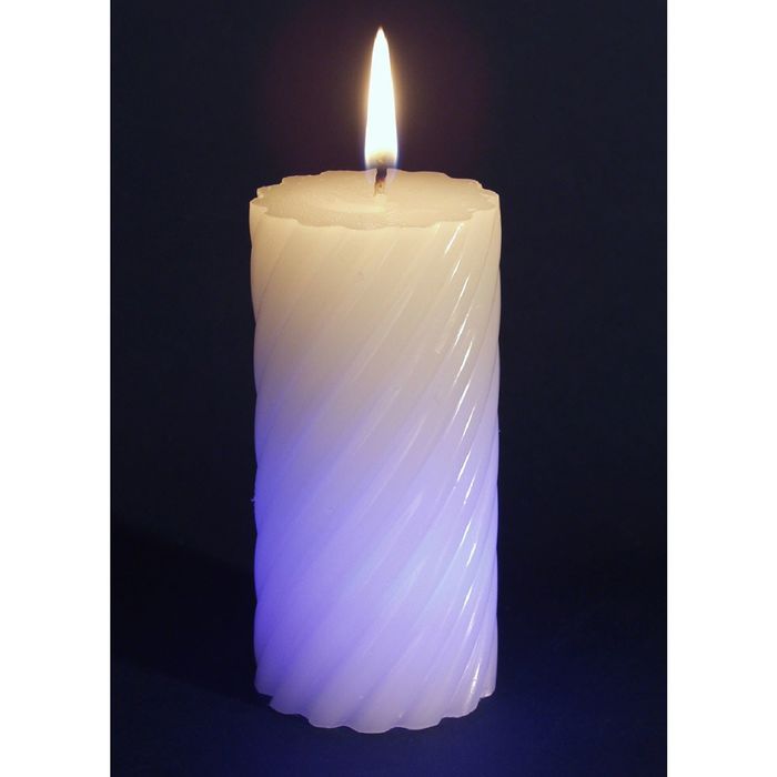 свеча мигающая "Пенек витой"