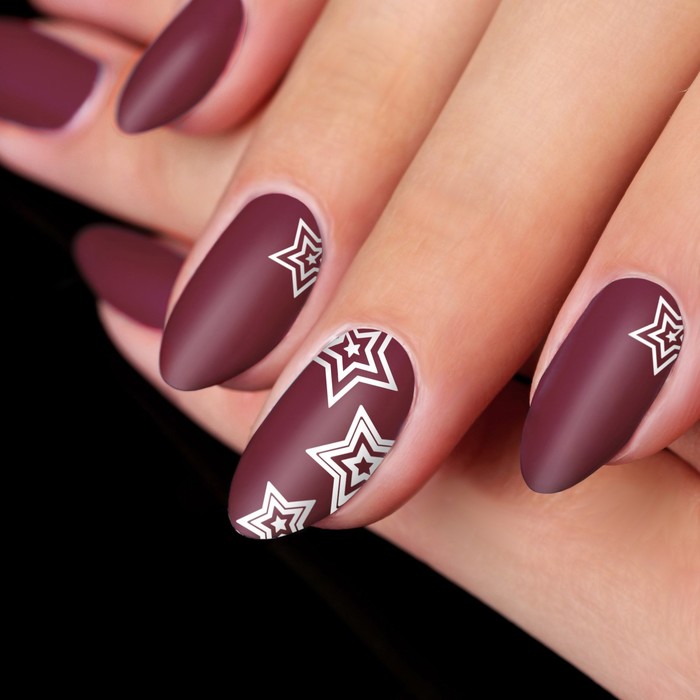 Трафареты для ногтей "Звезда", 2 вида