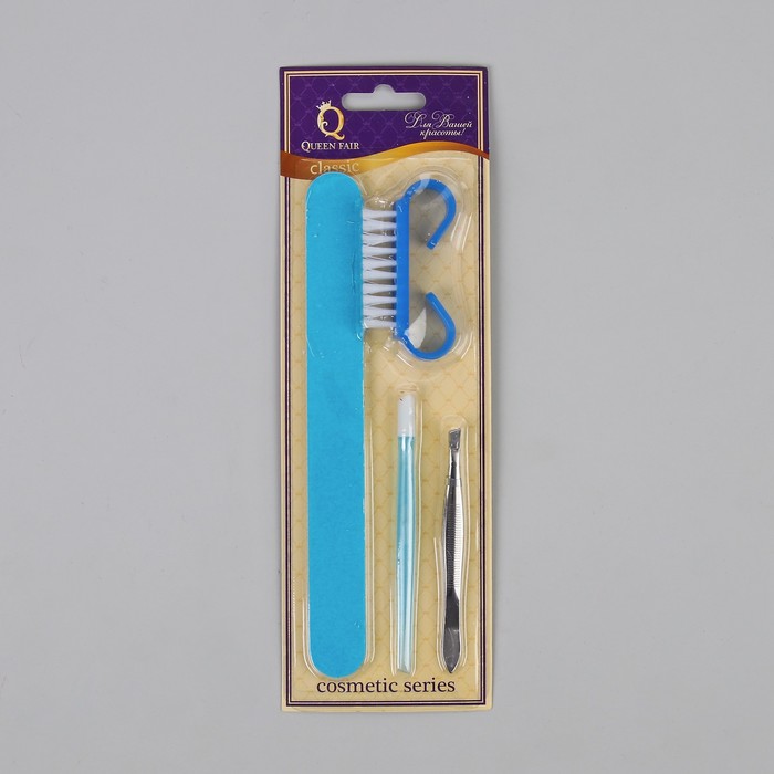 Набор маникюрный, 4 предмета, цвет МИКС