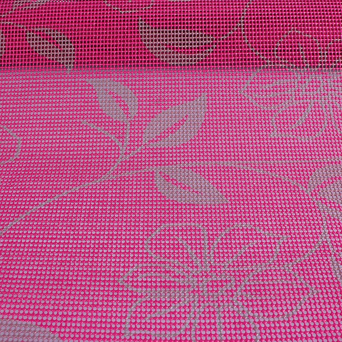 Коврик противоскользящий 45х100 см "Вьющиеся цветы", цвет красный