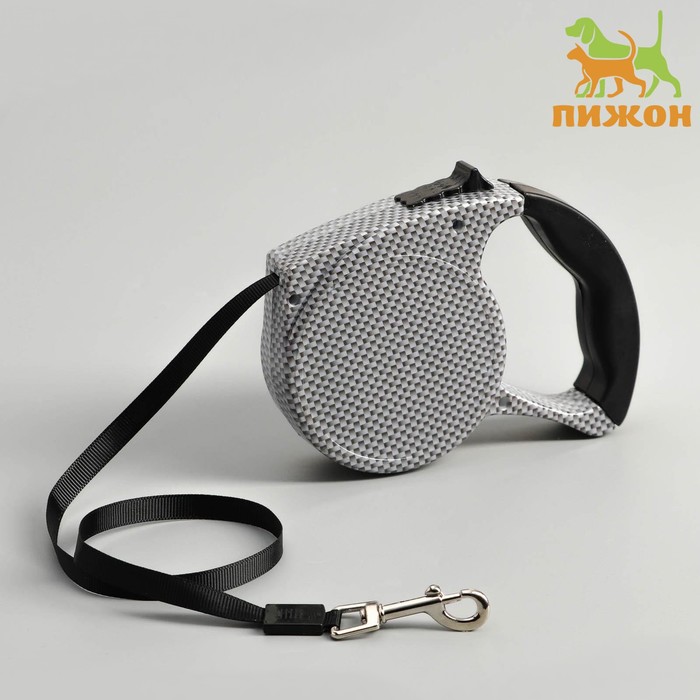 

Рулетка с поводком-лентой, резиновая ручка, 5 м, вес животного до 15 кг