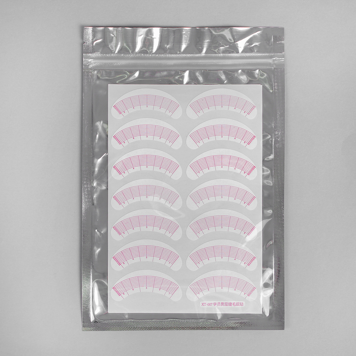 Набор патчей для наращивания ресниц, с разметкой, 14шт на листе (5 листов)