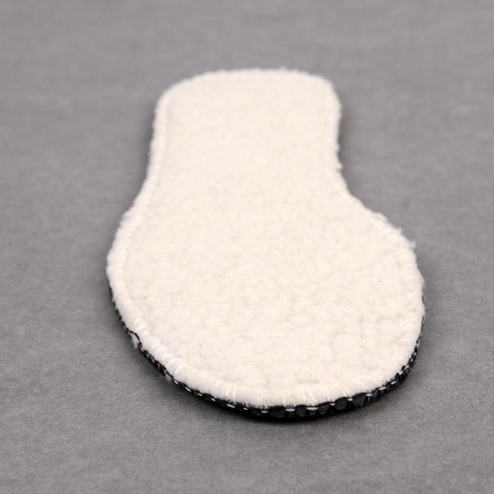 Стельки для обуви, прошитые, 37 р-р, пара, цвет чёрный/бежевый