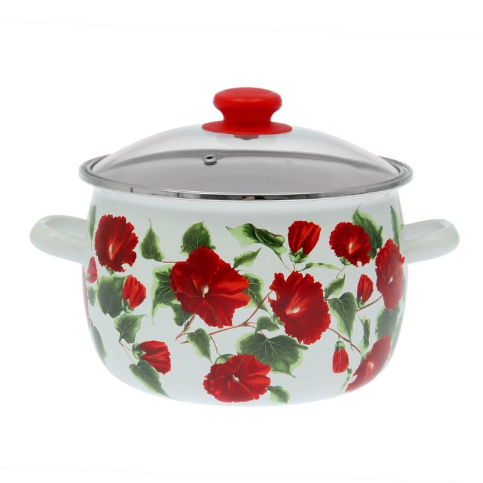 Кастрюля со стеклянной крышкой 5 л "Каркаде"