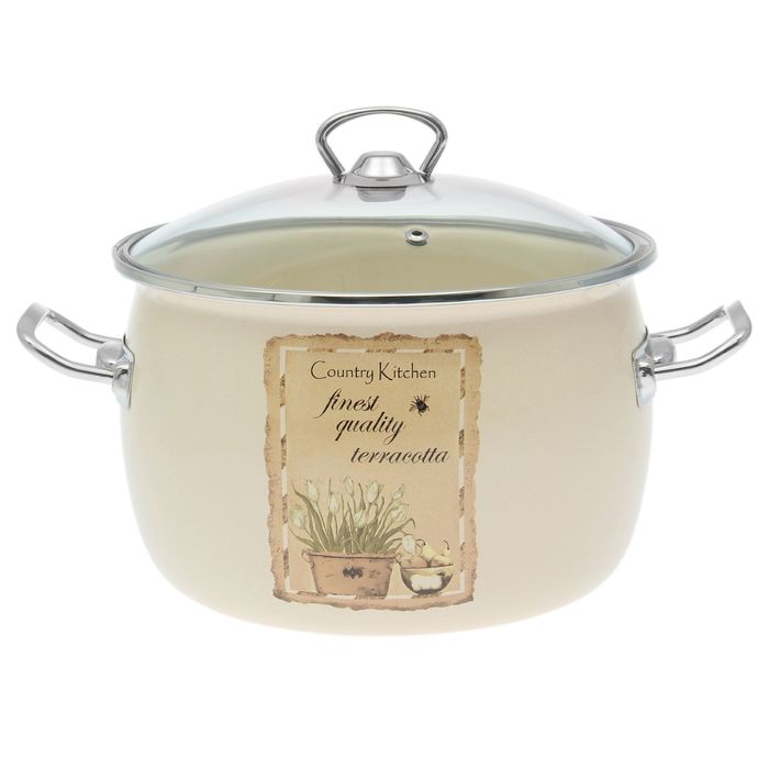 Кастрюля со стеклянной крышкой 5 л "Квитник"