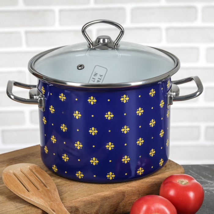 Набор кастрюль "Кобальтовая саксония", 3 шт: 2 л, 3 л, 5,5 л
