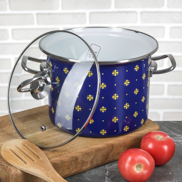 Набор кастрюль "Кобальтовая саксония", 3 шт: 2 л, 3 л, 5,5 л
