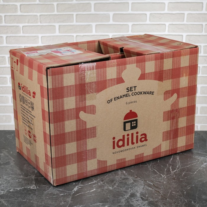 Набор кастрюль "Кобальтовая саксония", 3 шт: 2 л, 3 л, 5,5 л