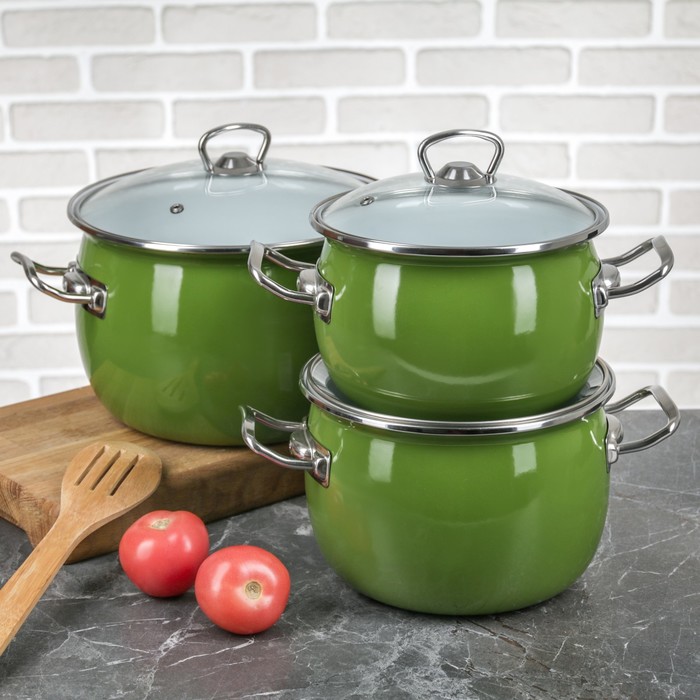 Набор кастрюль "Вильямс", 3 шт: 2,5 л, 3,5 л, 5 л