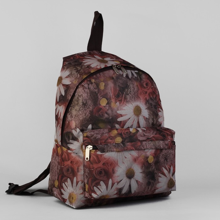 Рюкзак молодёжный, 1 отдел, наружный карман, цвет коричневый/разноцветный