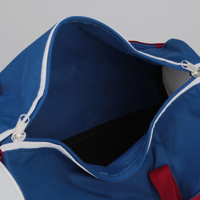Сумка спортивная, 1 отдел, наружный карман, цвет синий/красный/белый