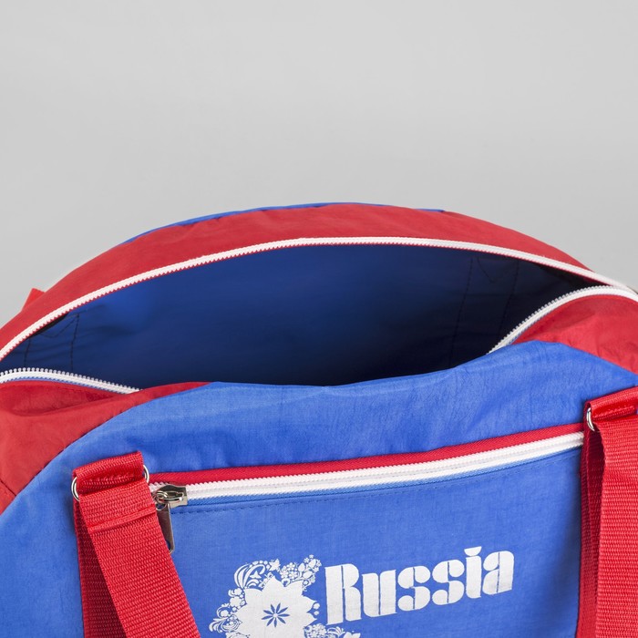 Сумка спортивная, 1 отдел, наружный карман, цвет синий/красный