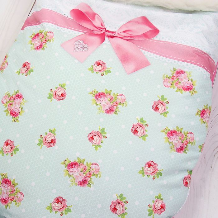 Конверт Зима Крошка Я "Цветы", мят, рост 50-62 см (18-20), 0-3 мес