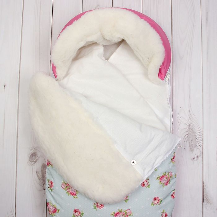 Конверт Зима Крошка Я "Цветы", мят, рост 50-62 см (18-20), 0-3 мес