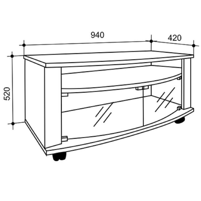 ТВ тумба Мини 2 Дуб млечный